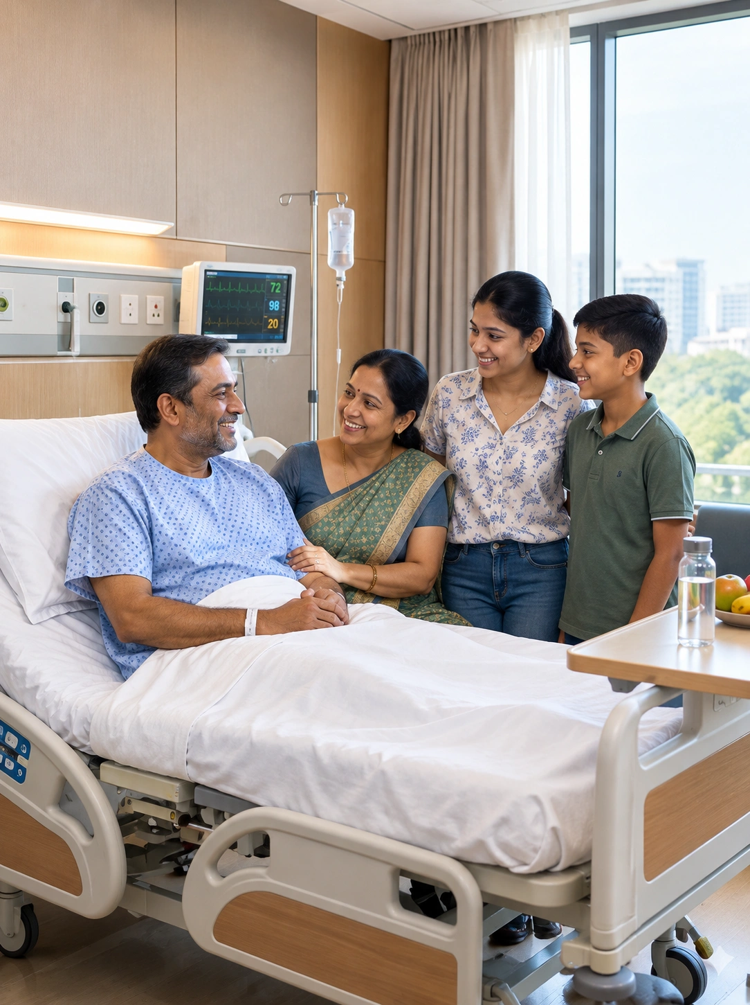 Recovered and Happy Patient with Family at GEM Hospital